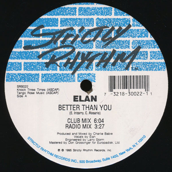 Elan : Better Than You (12")