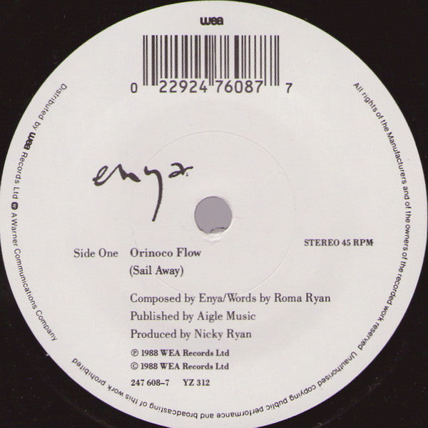 Enya : Orinoco Flow (Sail Away) (7", Single)