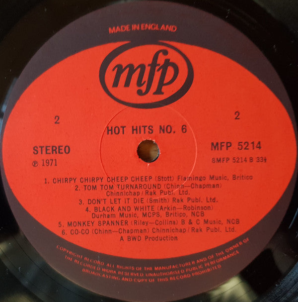 Unknown Artist : Hot Hits 6 (LP)