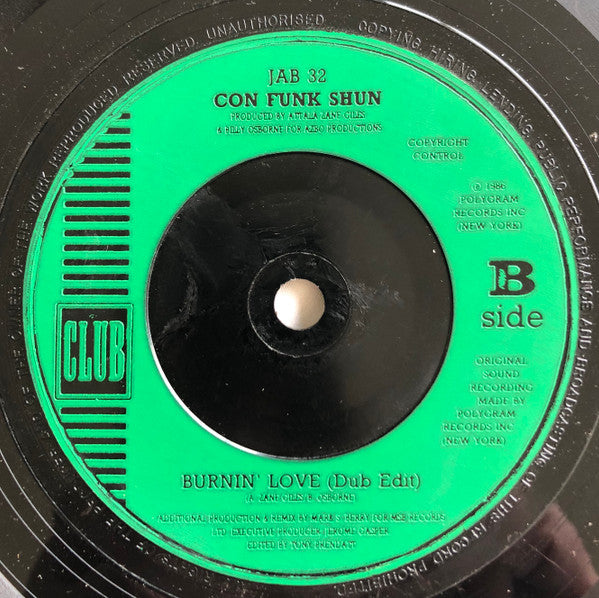 Con Funk Shun : Burnin' Love (7", Single)