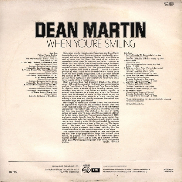Dean Martin : When You're Smiling (LP, Comp)