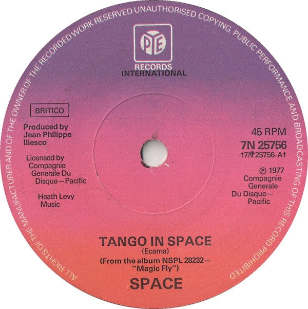 Space : Tango In Space (7", Single)
