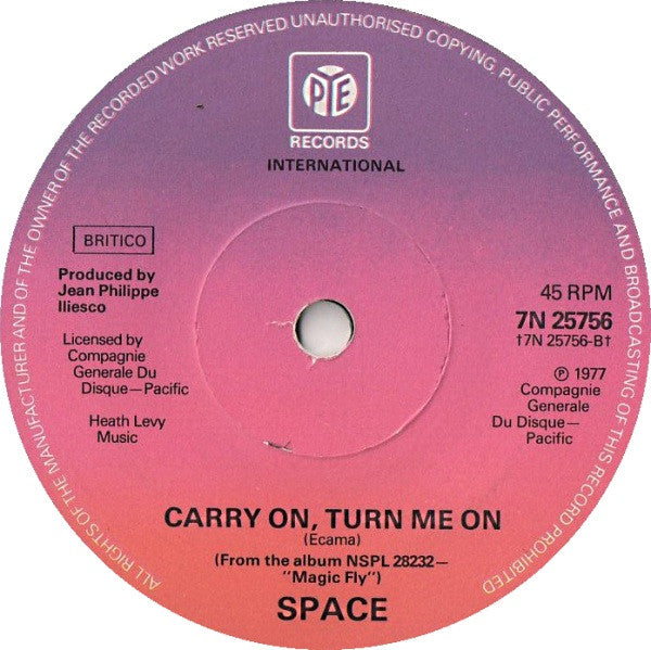 Space : Tango In Space (7", Single)