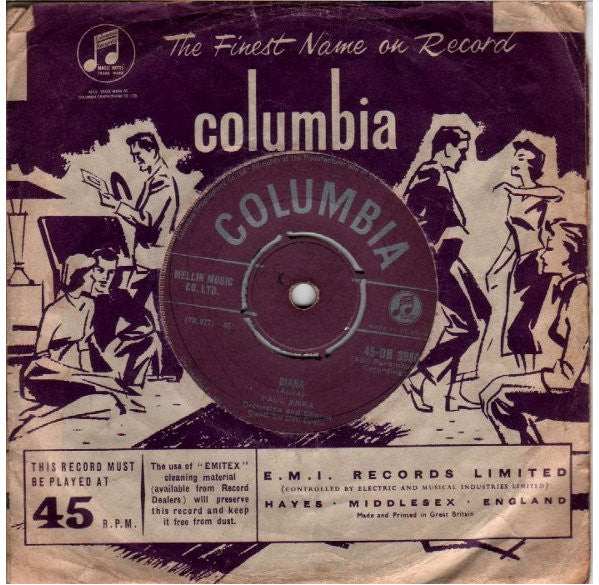 Paul Anka : Diana (7", Single)