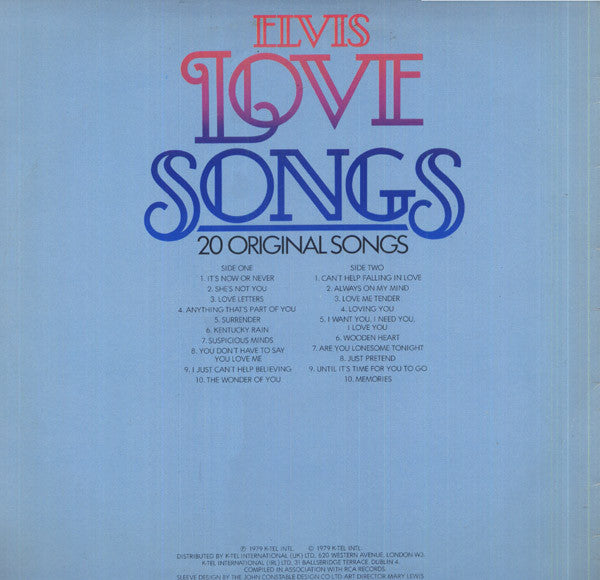 Elvis Presley : Elvis Love Songs (20 Original Songs) (LP, Comp)