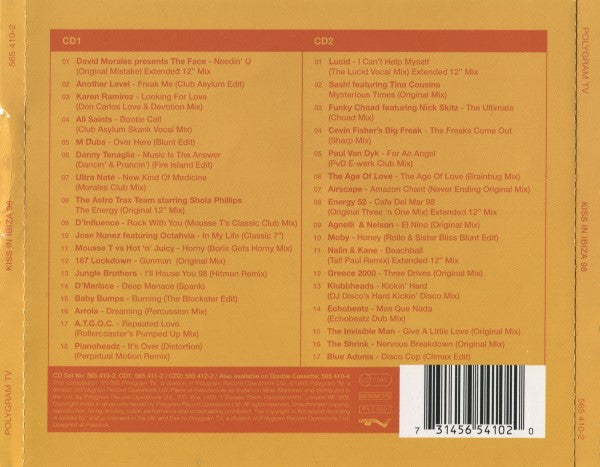 Various : Kiss In Ibiza 98 (2xCD, Comp, P/Mixed)