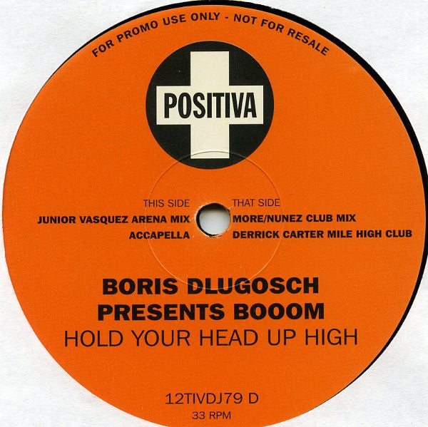Boris Dlugosch Presents Booom! : Hold Your Head Up High (2x12", Promo)