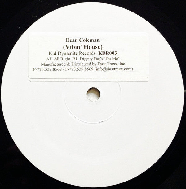 Dean Coleman : The Vibin' House EP (12", W/Lbl, Sti)
