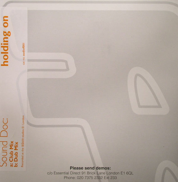 Sound Doc : Holding On (12", Promo, W/Lbl)