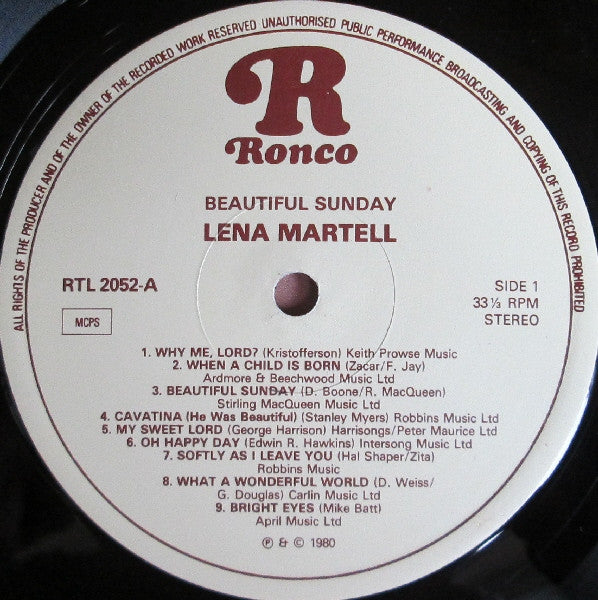 Lena Martell : Beautiful Sunday (LP, Comp)