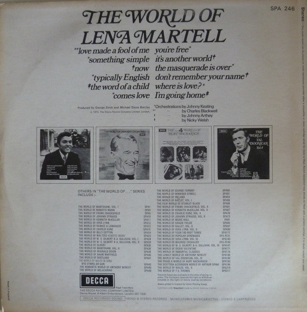 Lena Martell : The World Of Lena Martell (LP, Comp)