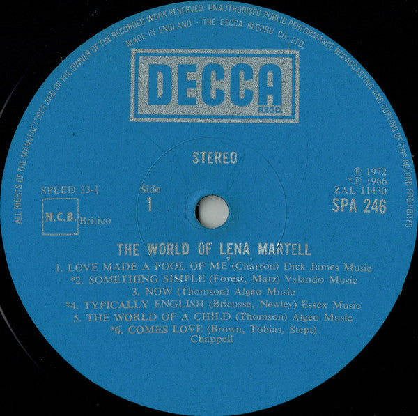 Lena Martell : The World Of Lena Martell (LP, Comp)