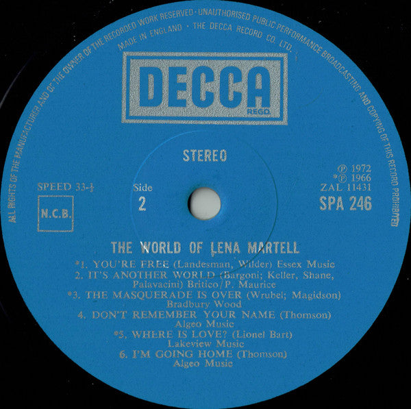 Lena Martell : The World Of Lena Martell (LP, Comp)
