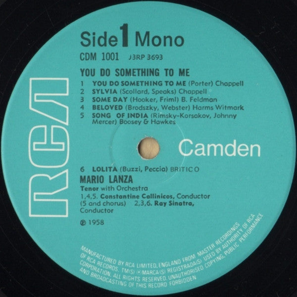 Mario Lanza : You Do Something To Me (LP, Album, Mono, RE)