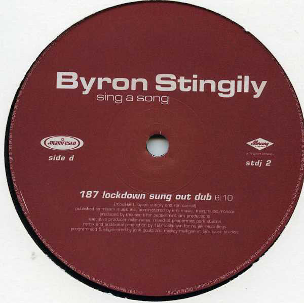 Byron Stingily : Sing A Song (2x12", Promo)