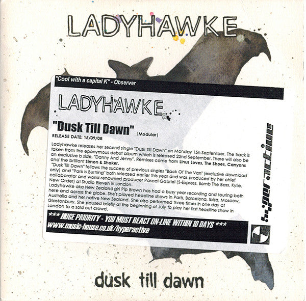 Ladyhawke : Dusk Till Dawn (CD, Single, Promo)