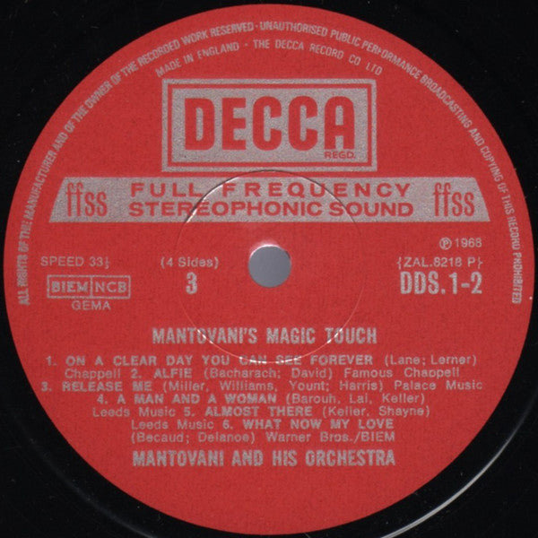 Mantovani And His Orchestra : Mantovani's Magic Touch (2xLP, Comp, Gat)