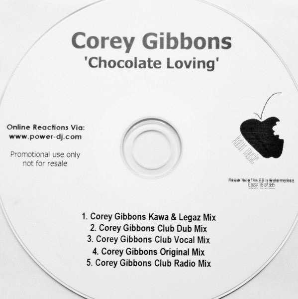 Corey Gibbons : Chocolate Loving (CDr, Num, Promo)