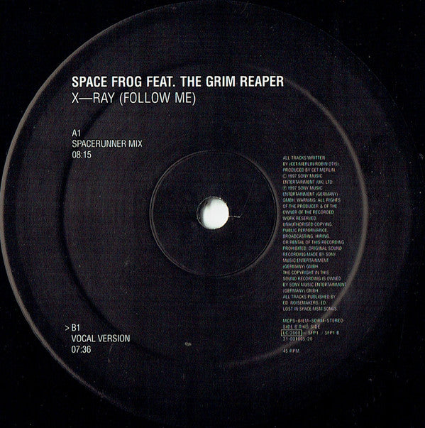 Space Frog Feat. The Grim Reaper : X-Ray (Follow Me) (2x12", Promo)