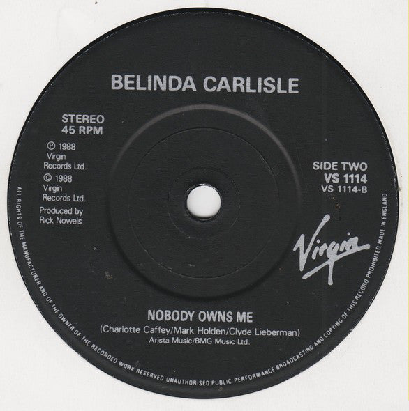 Belinda Carlisle : World Without You (7", Single)