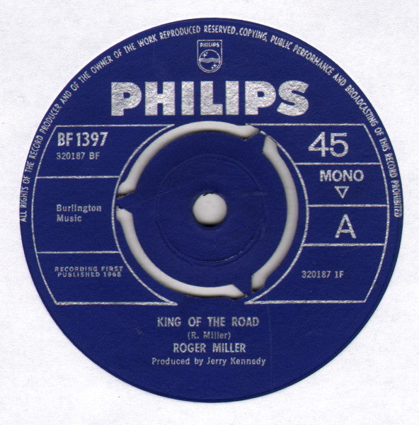 Roger Miller : King Of The Road (7", Single, Mono, Kno)