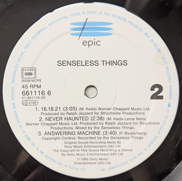 Senseless Things : Something To Miss (12", Single)