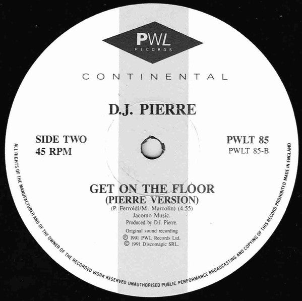 DJ Pierre (2) : Get On The Floor (12")