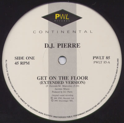 DJ Pierre (2) : Get On The Floor (12")