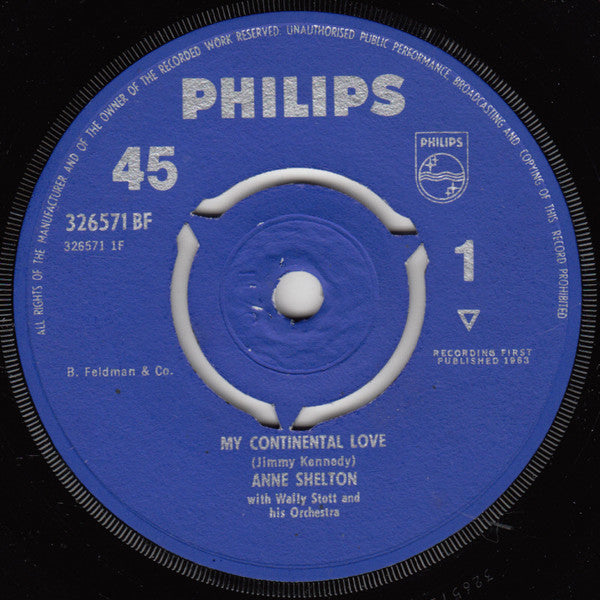 Anne Shelton : My Continental Love (7", Single)
