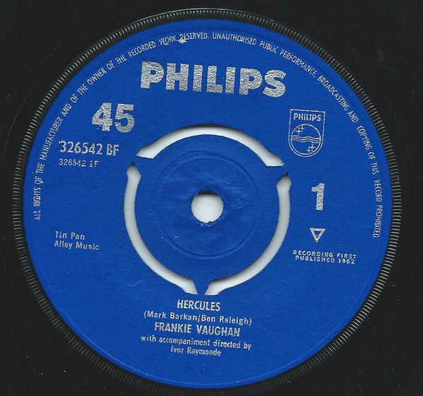 Frankie Vaughan : Hercules / Madelein Open The Door (7", Single, RE)