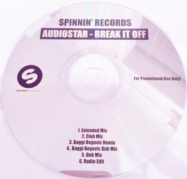 Audiostar : Break It Off (CDr, Promo)