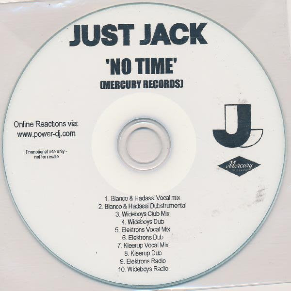 Just Jack : No Time (CDr, Single, Promo)