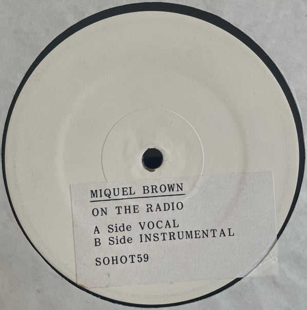 Miquel Brown : On The Radio (12", Promo, W/Lbl)