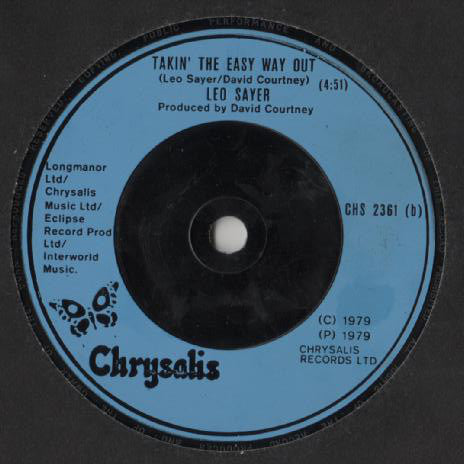 Leo Sayer : When The Money Runs Out (7", Single)