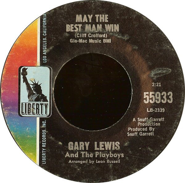 Gary Lewis & The Playboys : Where Will The Words Come From / May The Best Man Win (7", Styrene, She)