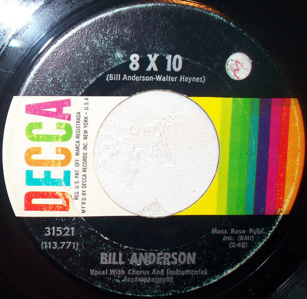 Bill Anderson (2) : 8 X 10 (7", Single, Glo)