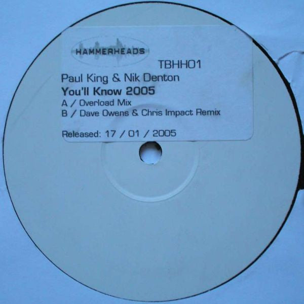 Nik Denton vs Paul King : You'll Know 2005 (12", W/Lbl)