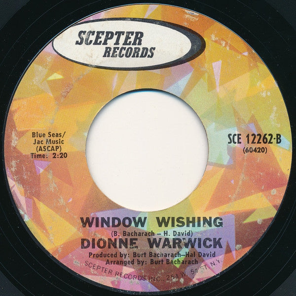 Dionne Warwick : You've Lost That Lovin' Feeling / Window Wishing (7", Single)