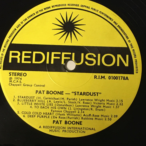 Pat Boone : Stardust (LP, Album)
