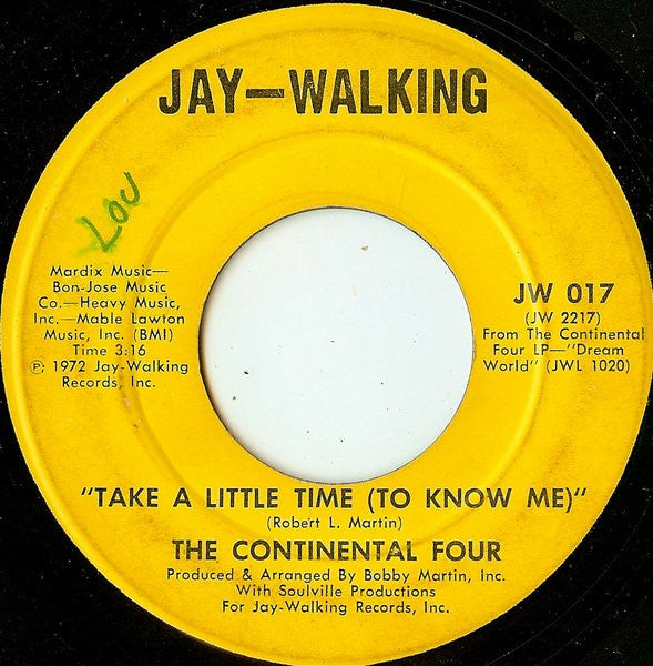 The Continental 4 : Escape From Planet Earth / Take A Little Time (To Know Me) (7")