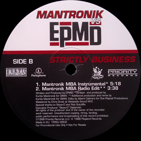 Kurtis Mantronik vs. EPMD : Strictly Business (12", Promo)