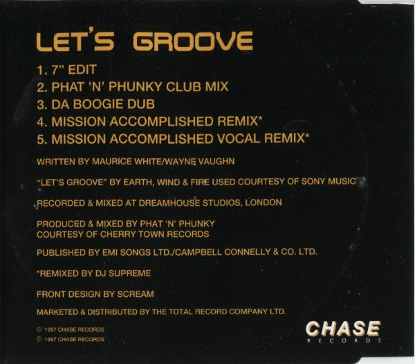 Phat 'N' Phunky : Let's Groove (CD, Single)