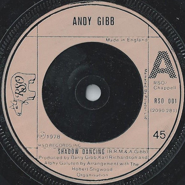 Andy Gibb : Shadow Dancing (7", Single)