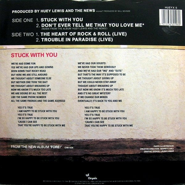 Huey Lewis & The News : Stuck With You (12", EP)