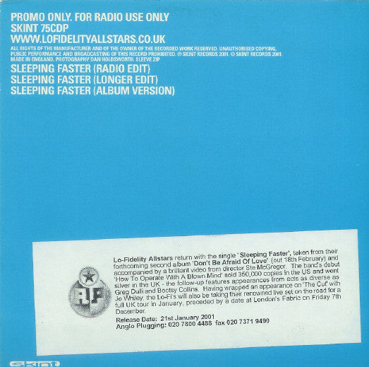 Lo-Fidelity Allstars : Sleeping Faster (CD, Maxi, Promo)