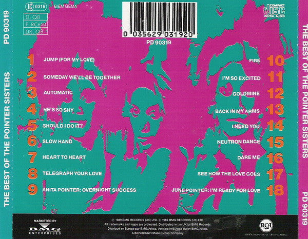 Pointer Sisters : The Best Of The Pointer Sisters: Jump (CD, Comp)