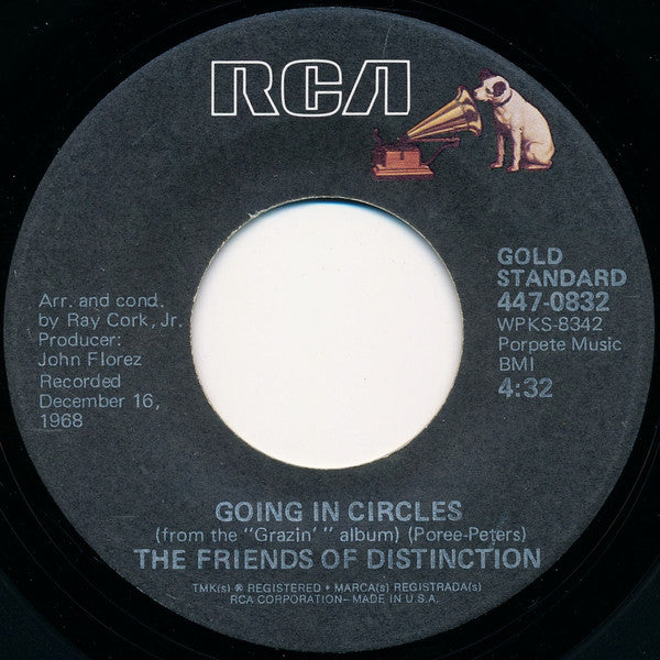 The Friends Of Distinction : Grazing In The Grass / Going In Circles (7", Single, RE)