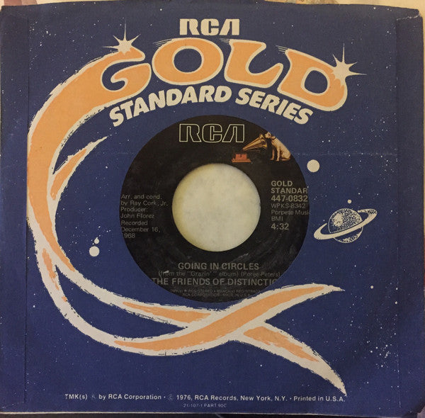The Friends Of Distinction : Grazing In The Grass / Going In Circles (7", Single, RE)