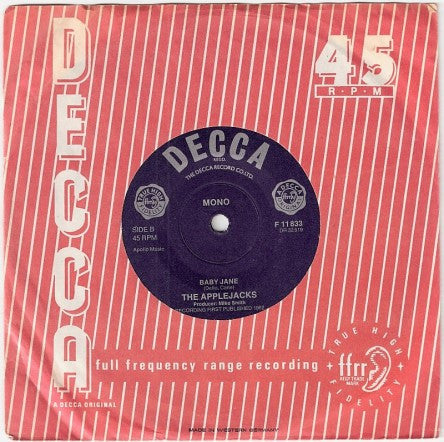 The Applejacks : Tell Me When (7", Single, Mono, RE)