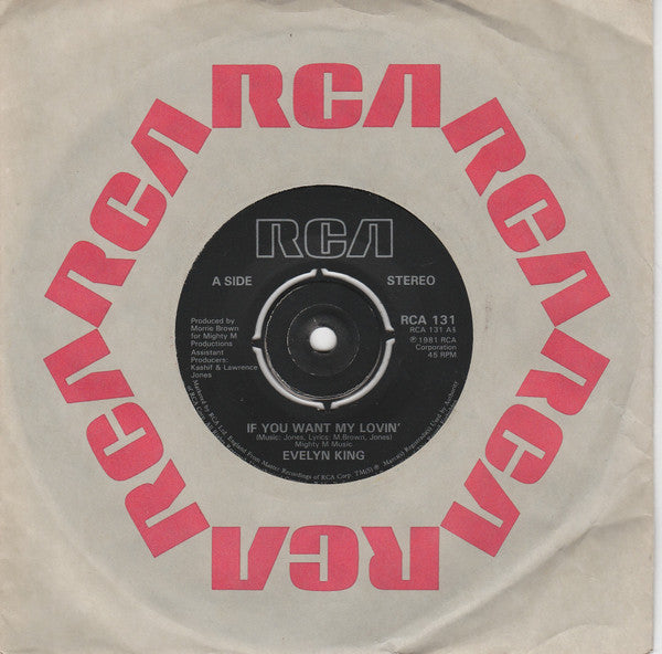 Evelyn King : If You Want My Lovin' (7", 4-p)